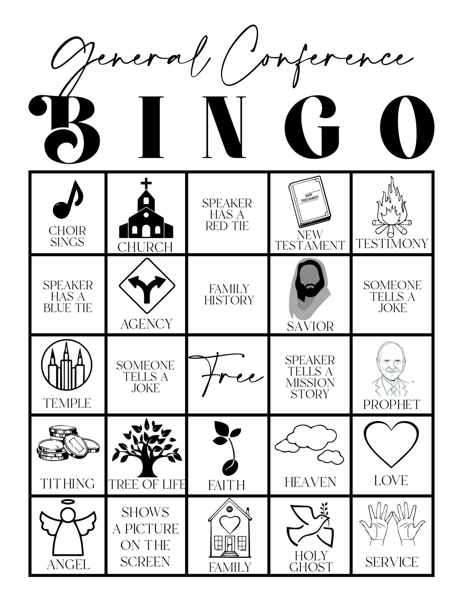 General Conference April 2023 Print Bundle Coloring Pages Etsy