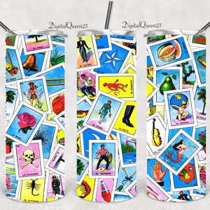 Loteria Tumbler Wrap - Sublimation Design - 20oz Tumblers - Tumbler Wraps - Plantillas