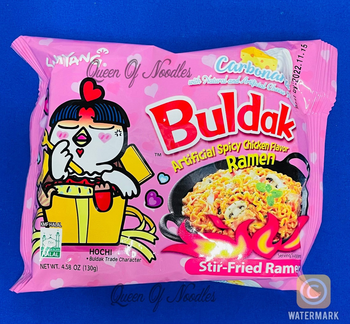 Korean Pink Spicy Noodles Samyang Ramen Noodles Halal Carbo Etsy