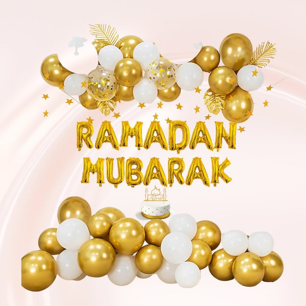 Ramadan Mubarak Balloon Garland-Ramadan Decorations