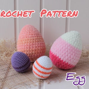 Easter egg pattern. Crochet plush pattern