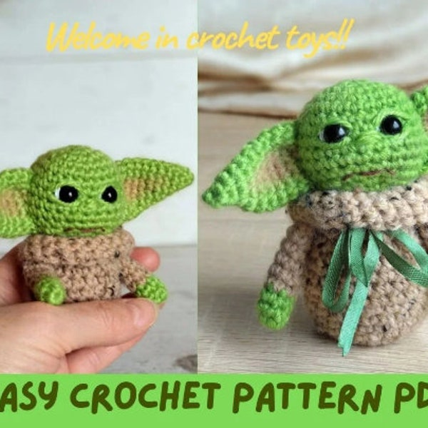 Baby Alien CROCHET TOY PATTERN, Super easy crochet pattern, tutorial for beginners, Gift ideas for kids, Christmas present