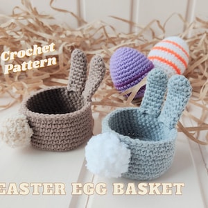 Crochet pattern easter egg basket