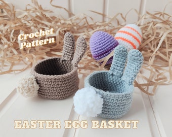 Crochet pattern easter egg basket