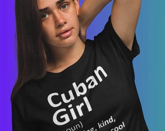 Cubaans meisje, liefdevol, aardig, zorgzaam T-shirt, Cubaanse trots, Latina-cultuur, Miami, unisex T-shirt