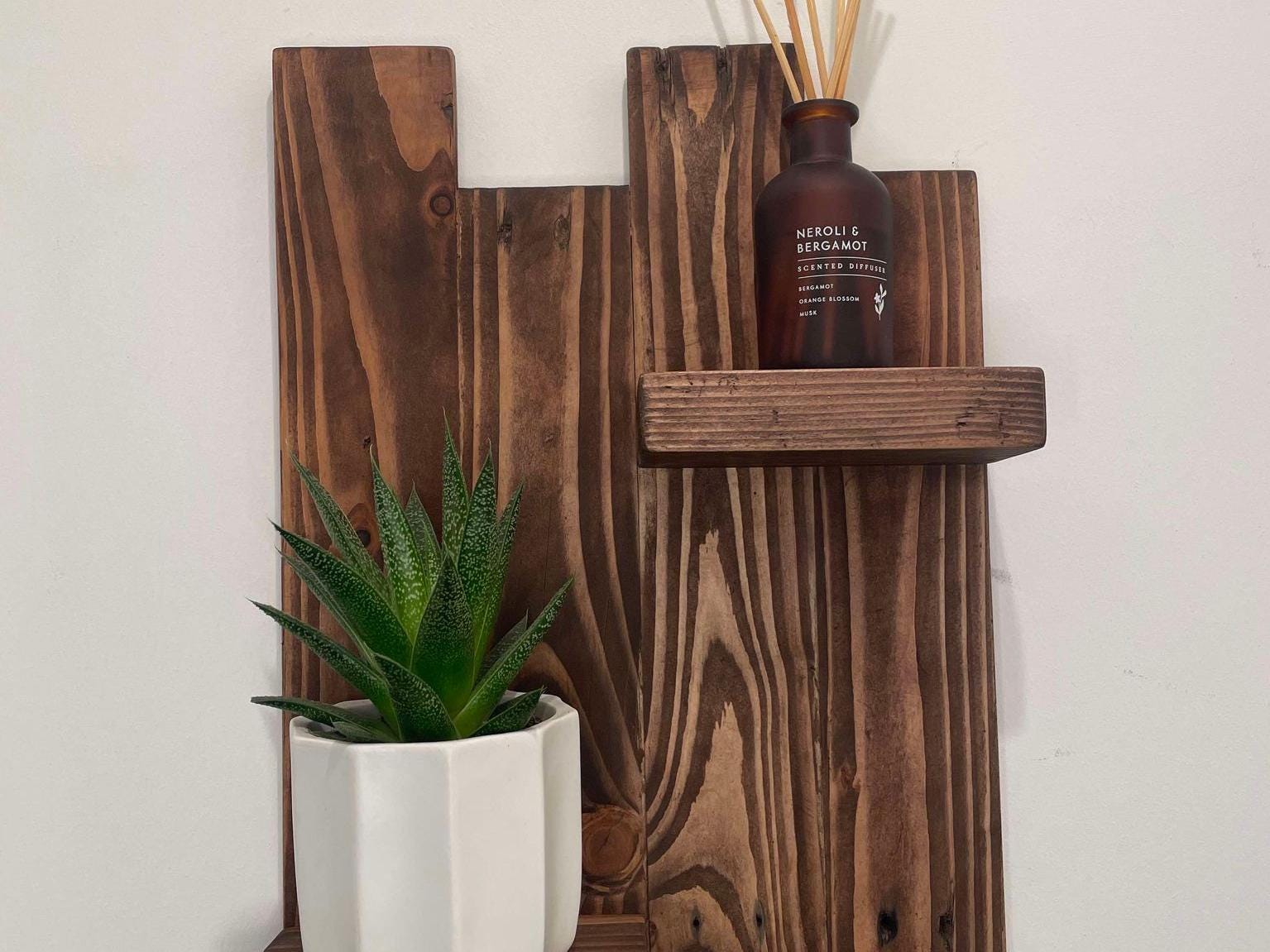 Display Shelf, Reclaimed Wood, Rustic Shelving, Wooden Shelf, Upcycled ...