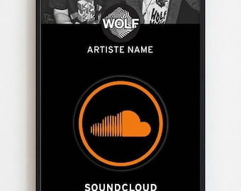 SoundCloud Plaque Award Custom Trophy Frame Followers Reward for Producer DJ Artist Rapper Music Gift Personalized