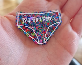 Porte-clés scintillant pantalon grande fille : cadeau inspiration positive