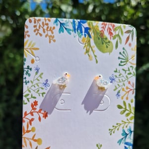 Tiny Seagull Stud Earrings, Quirky Statement Jewelry, Fun Accessory , handmade jewellery