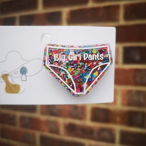 Großes Mädchen Hosen Abzeichen, Geschenke für sie, positive Geschenke, inspirierende Geschenke, Selbstpflege Geschenk, positiv, Gesundheitsfürsorge, Glitzerbrosche