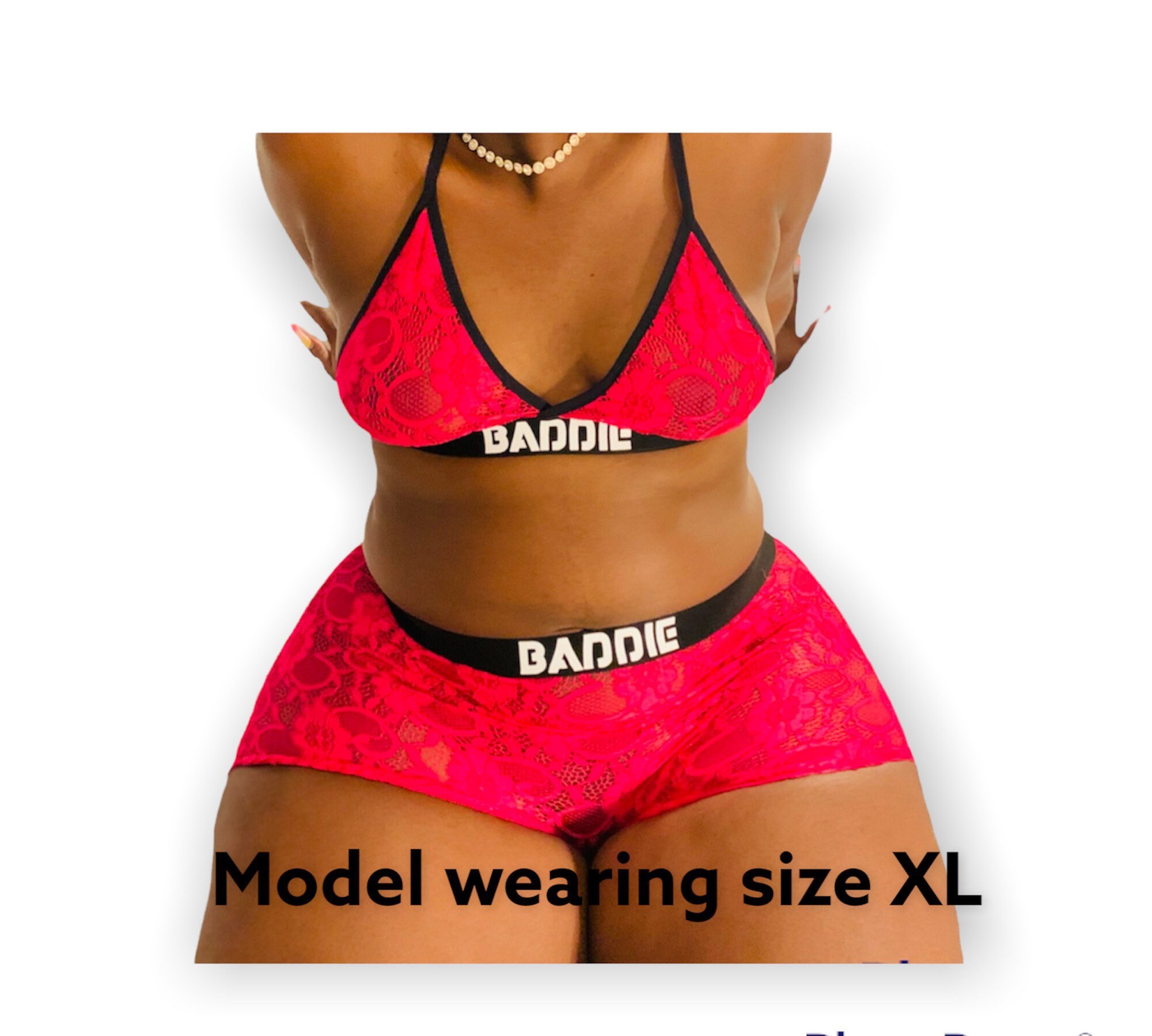 Hot Pink Baddie Lace Set Etsy