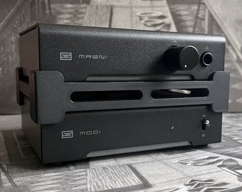 Bracket for stacking Schiit Magni / Modi / Vali / Loki Mini / Mani / SYS / Rekkr - Available in Matte Black or Silver