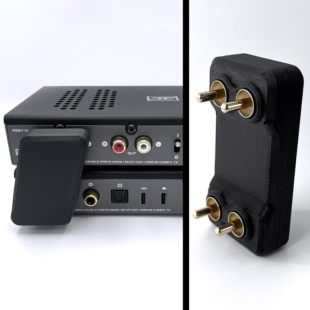 Custom Low Profile Interconnect for Schiit Magni + Modi Stack