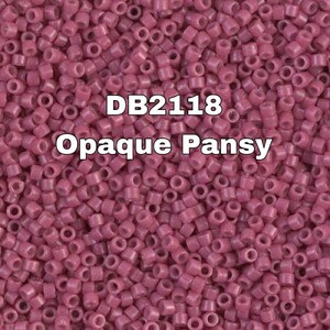 Miyuki Delica 11/00, DB2118 Opaque Pansy , 1-3-5-10 Grams Pockets