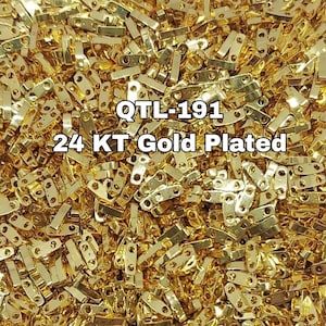 Miyuki Quarter Tila Beads, QTL-191 - 24Kt Gold Plated, Two Holes  3-5-10 Grams