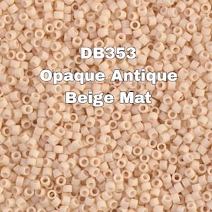 Miyuki Delica 11/00 DB353 Opaque Antique Beige Mat, 1- 3-5-10 Grams Pockets