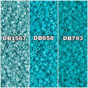 Miyuki Delica 11/00, Turquoise Colours Series, DB1567 , DB658, DB793 , 1-3-5-10 Grams Series
