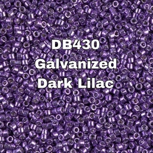 Miyuki Delica 11/00 DB430  Galvanized Dark Lilac, 1- 3-5-10 Grams Pockets