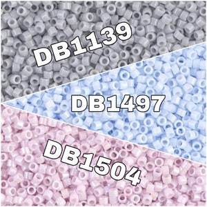 Miyuki Delica 11/00, Pastel Colours Series, DB1139, DB1504, DB1497, 1-3-5- 10 Grams Pockets