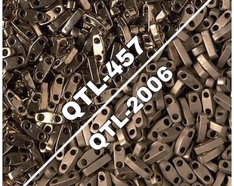 Koraliki Miyuki Quarter Tila, metaliczny ciemny brąz, szklane koraliki z dwoma otworami (5-10 gramów)