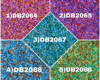 Miyuki Delica Liminous Mix Colors 11/00, DB2064, DB2065, DB2067, DB2068, DB2066, 5-10 Grams