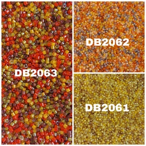 Miyuki Delica 11/00, Leuchtende Mischfarben DB2063, DB2062, DB2061, 5-10 Gramm