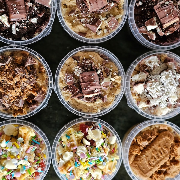 Edible cookie dough and brownie pots