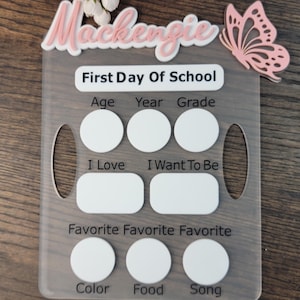 Back To School Sign, First Day of School Sign, Back to School Board, Interchangeable Sign, First and Last Day of School Sign