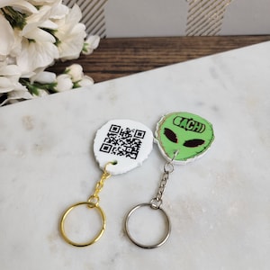 QR Code Keychain | Instagram Facebook Social Media Sign | Business Social Media QR Code Sign | Salon Sign | Beauty Sign | Hairdressers Sign