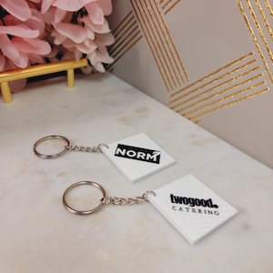 QR Code Keychain | Instagram Facebook Social Media Sign | Business Social Media QR Code Sign | Salon Sign | Beauty Sign | Keychain