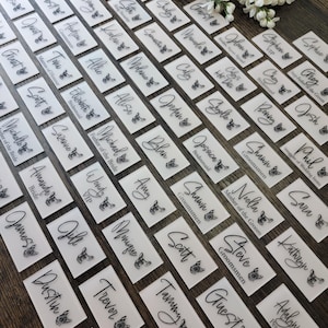 Marque-places pour mariage, Cartes de nom découpées au laser, Noms d'invités, marque-places pour mariage, Prénom en acrylique, Couverts pour la mariée et le marié, Plan de la table
