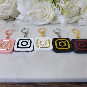 Porte-clés Smart NFC Instagram pour réseaux sociaux | appuyez et suivez | carte de visite numérique | lien de paiement | application cash | Facebook | arbre de liens