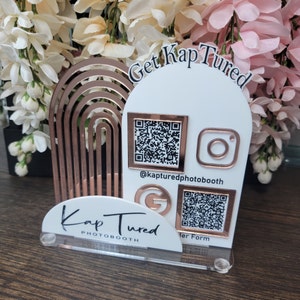 Instagram Facebook Social Media Sign | Business Social Media QR Code Sign | Salon Sign | Beauty Sign | Hairdressers Sign | Pop Up Shop Sign