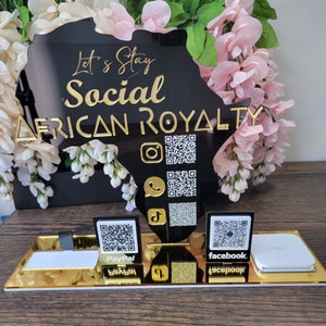 Instagram Facebook Social Media Sign | Business Social Media QR Code Sign | Salon Sign | Beauty Sign | Hairdressers Sign | Pop Up Shop Sign