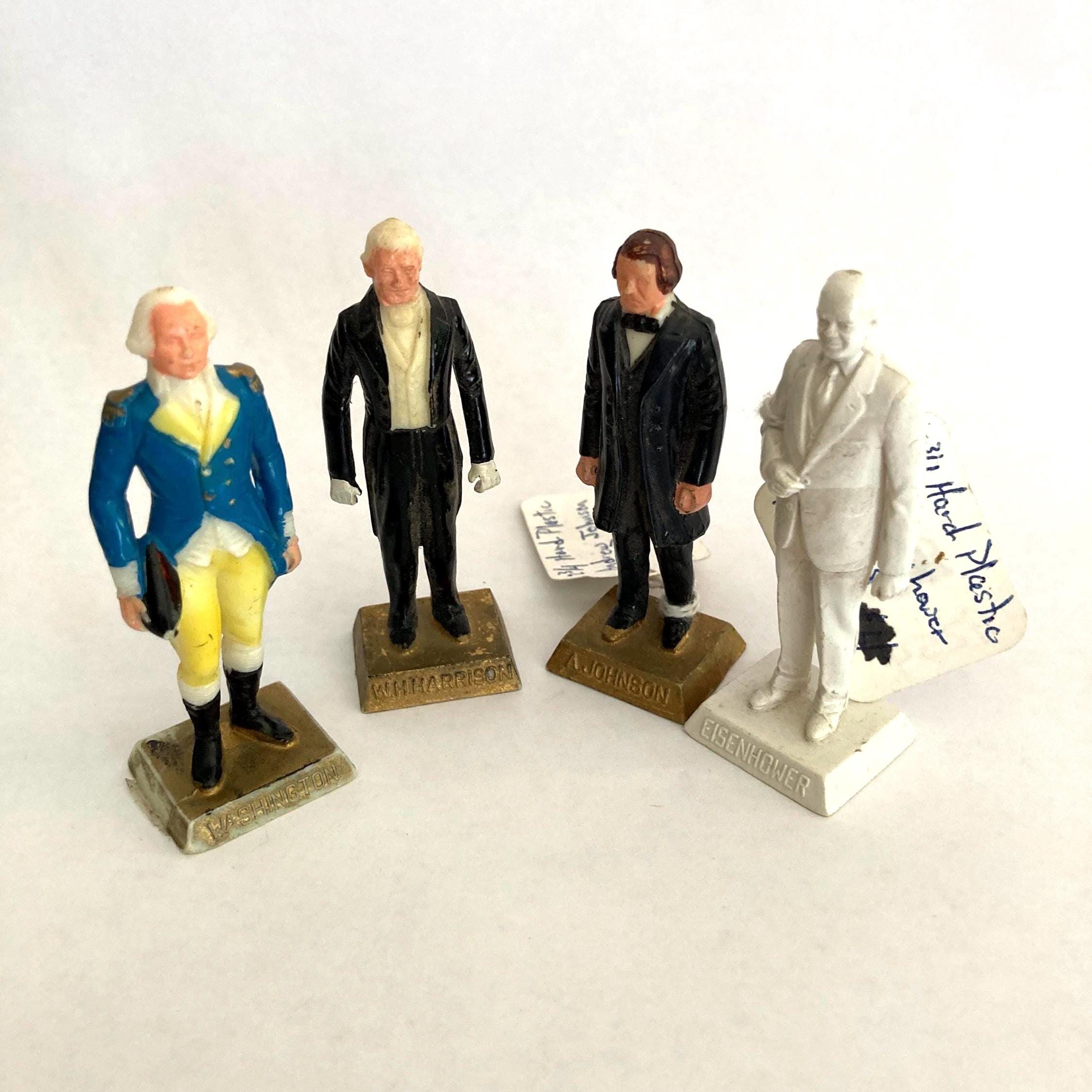 Nostalgic Vintage 1960s MARX U.S. Presidents Lot of 4 Figurines