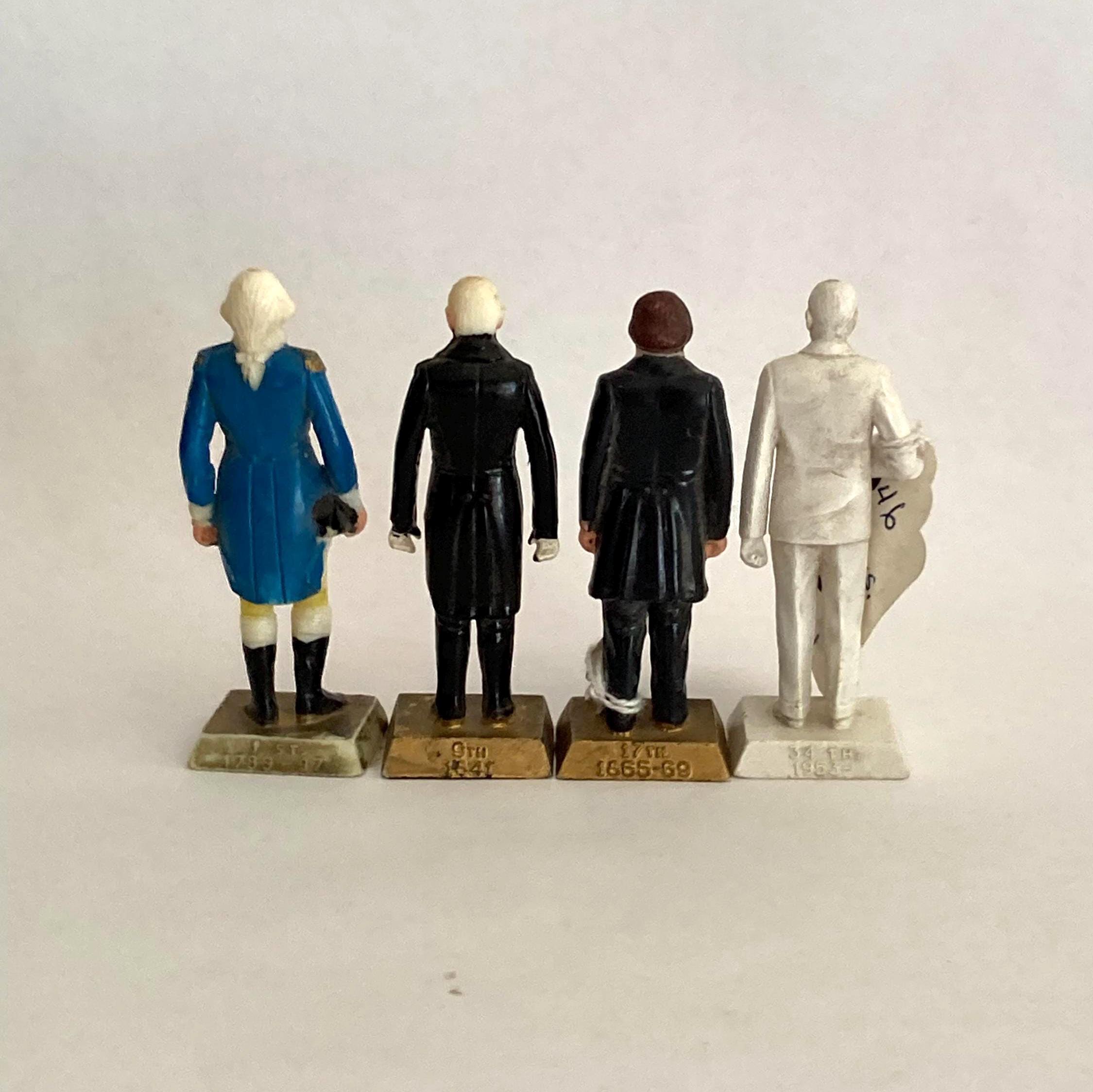 Nostalgic Vintage 1960s MARX U.S. Presidents Lot of 4 Figurines