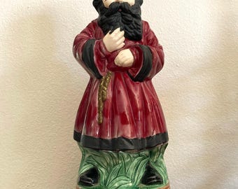 ALBERTA 1960 Vtg VODKA DECANTER Russian man Cossack Cocktail Bar Ware Man Cave Decor. This guy is a real charmer! 12' tall x 5" wide