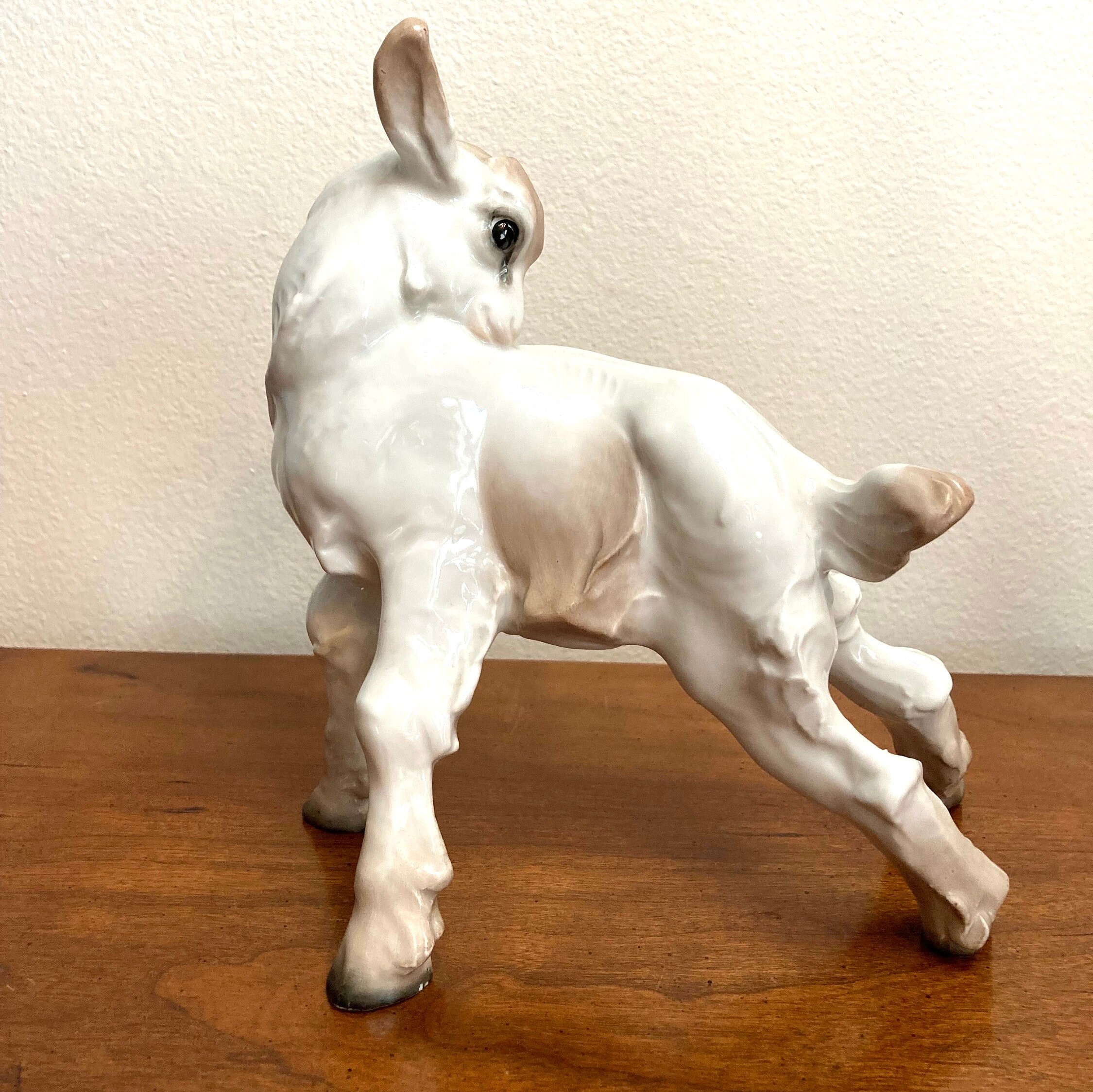 Rare 1930s Rosenthal German Porcelain Goat Figurine by Joao Da