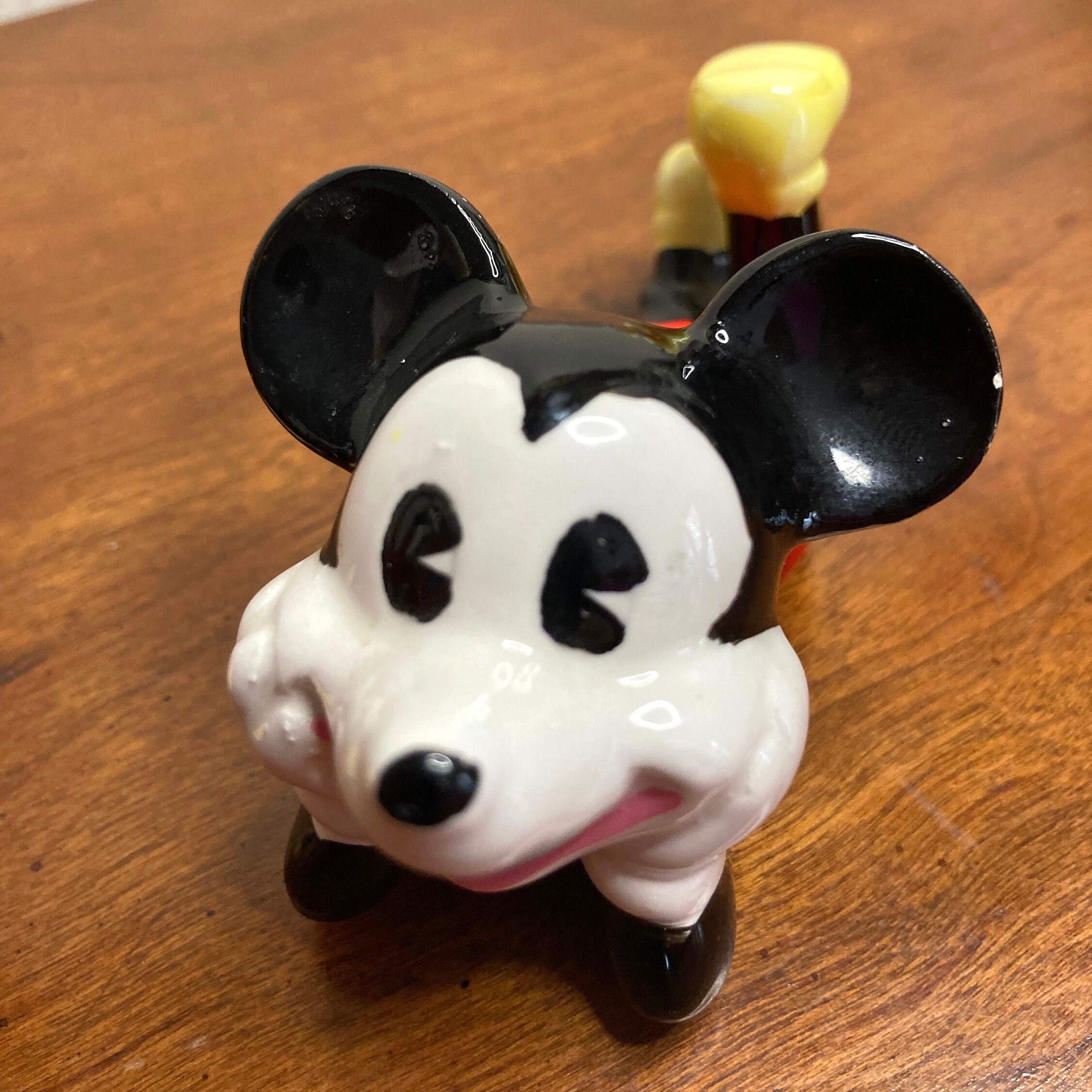 Vintage 1980s Pair of Walt Disney Productions Painted Ceramic