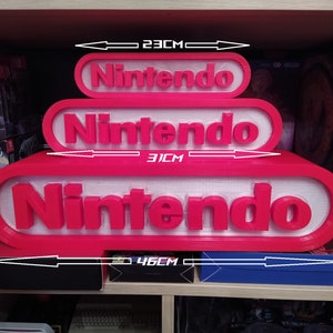 NINTENDO Logo Led Light 23CM 31CM 46CM
