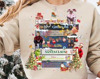 PNG de películas navideñas en VHS de los años 90 - Diseños navideños retro - Imágenes prediseñadas de películas navideñas divertidas - PNG navideños nostálgicos para manualidades y sublimación