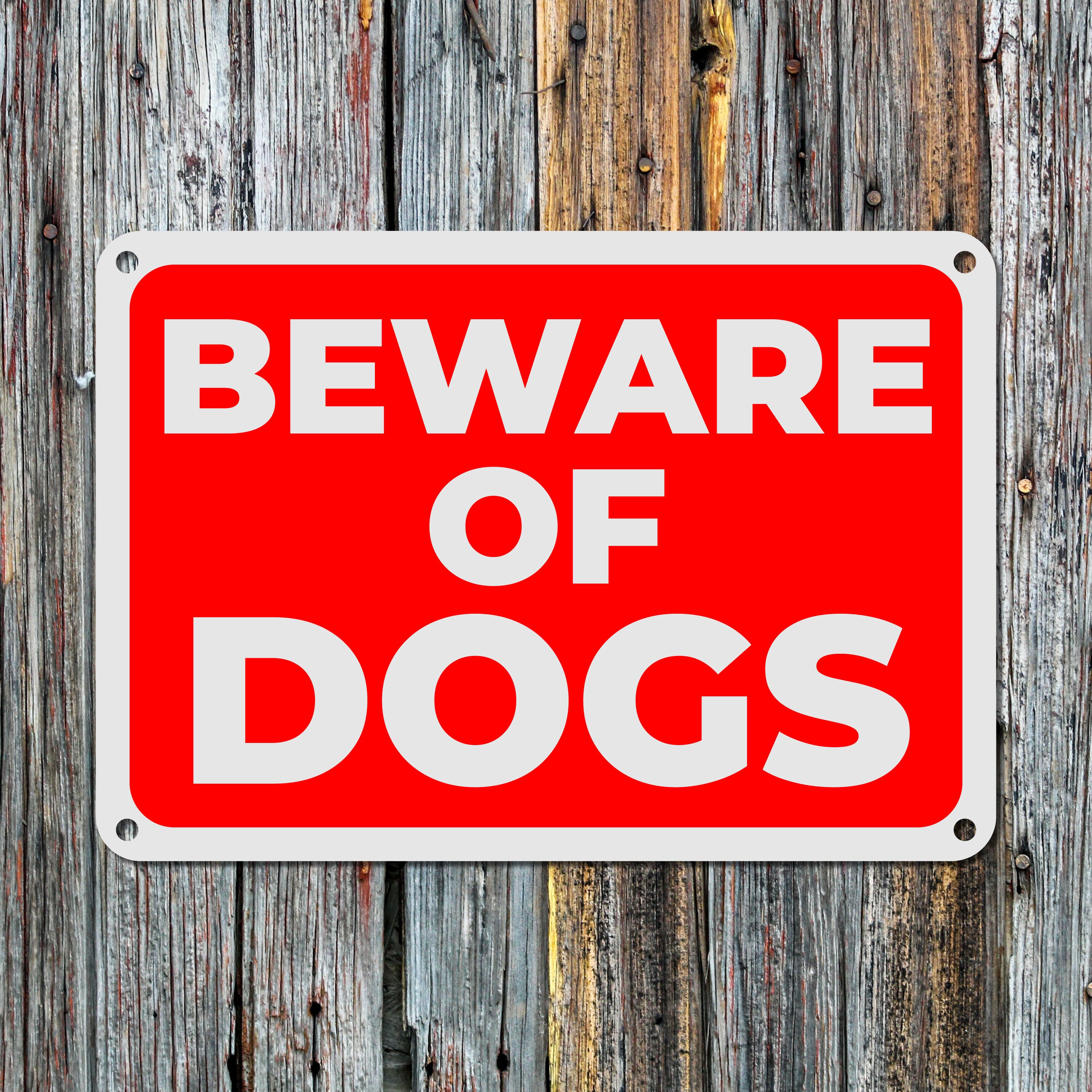 Beware of Dog Sign PVC 10