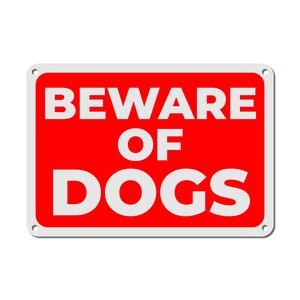 Beware of Dog Sign PVC 10&quot; x 7&quot;