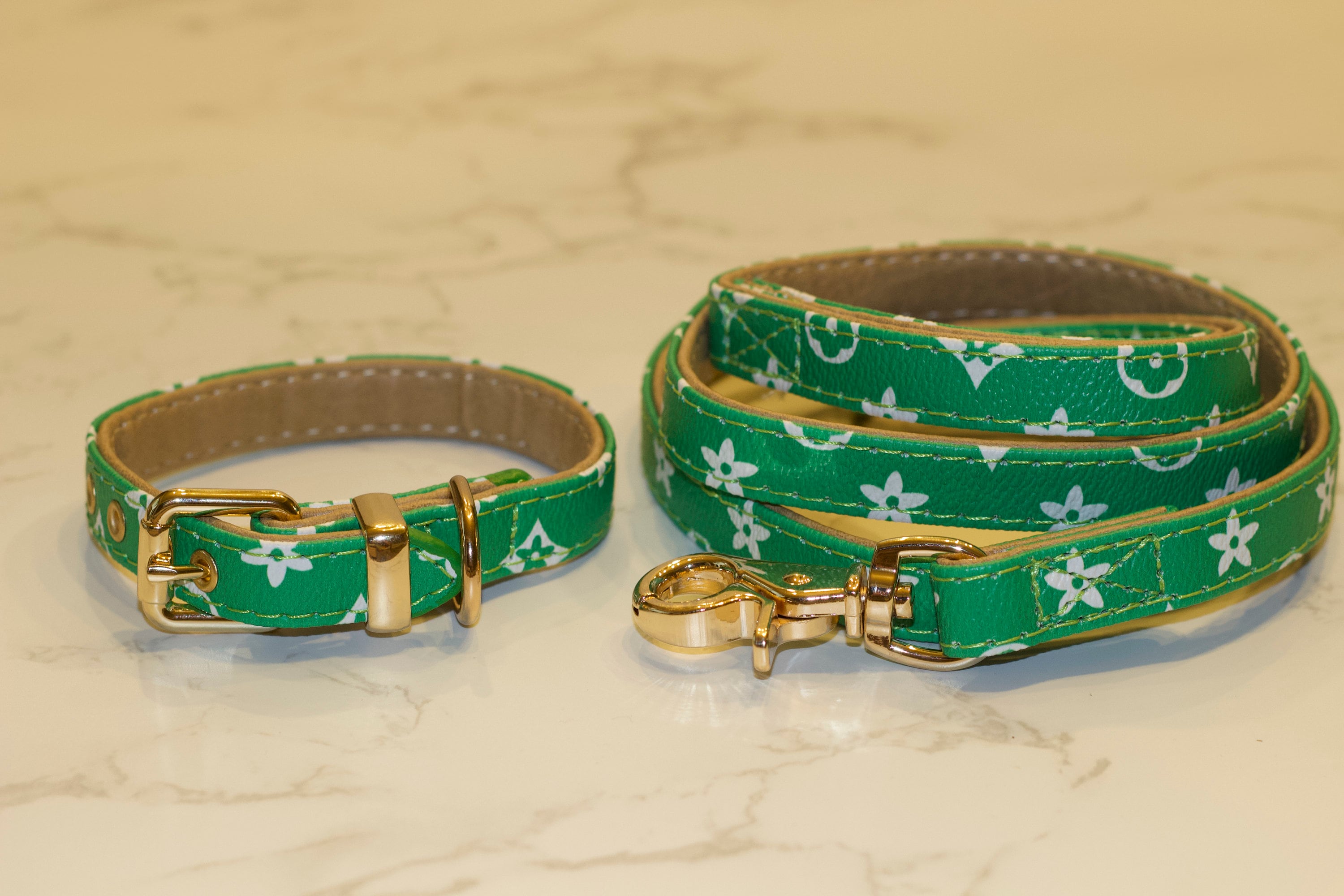 Louis Vuitton Dog Collar and Leash