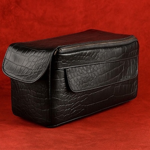 Croc Embossed Leather Dopp Kit: Personalized Groomsmen Gift