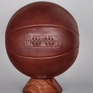 Handgemachter Retro Vintage Leder Basketball - Vintage Wohndekor, Sport Sammlerstücke, personalisierter Basketball - Geschenk für Papa, Geschenk für ihn