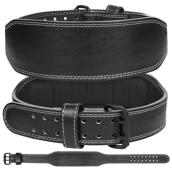 Handmade Cowhide Leather Weightlifting Belt: Adjustable Gym Gear
