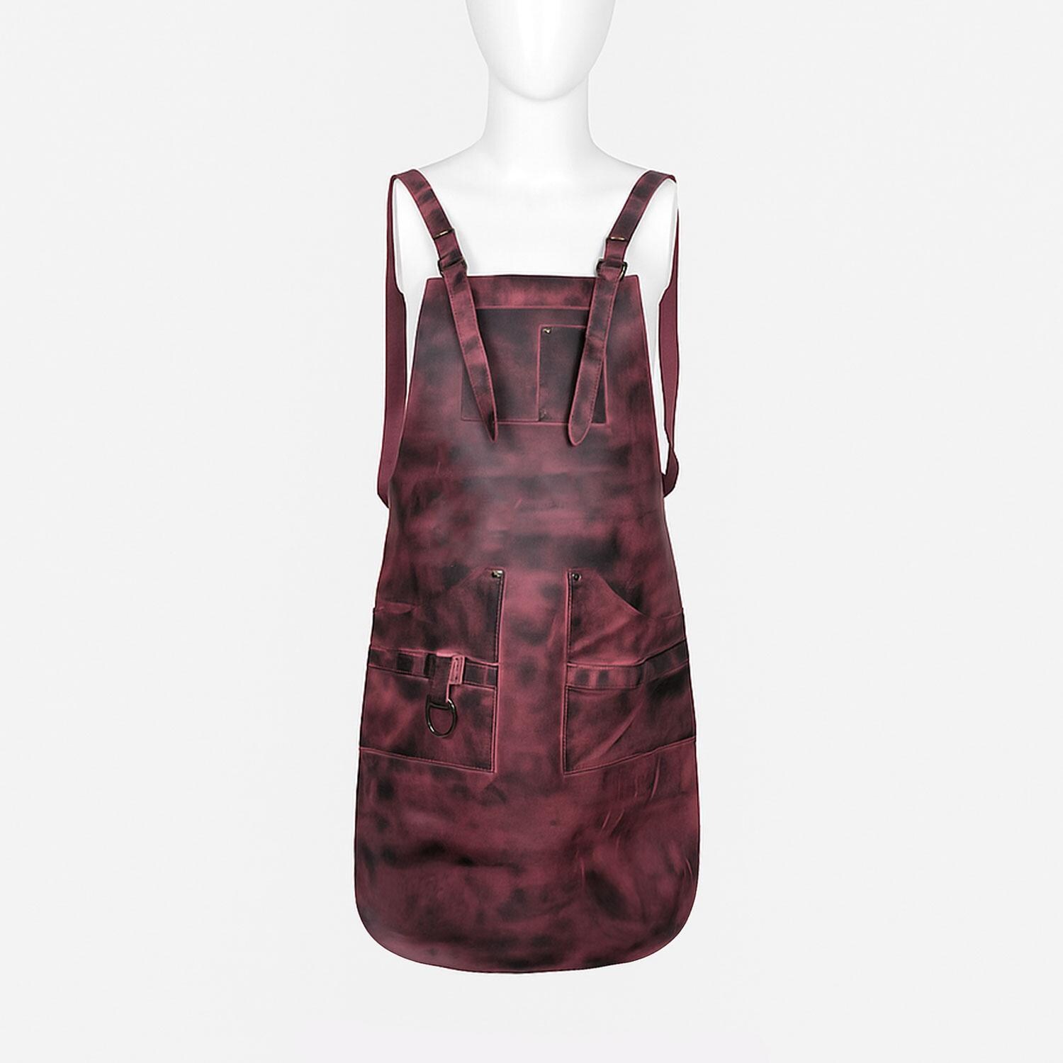 レトロヴィンテージレザーワークエプロン - 便利屋向けモノグラム