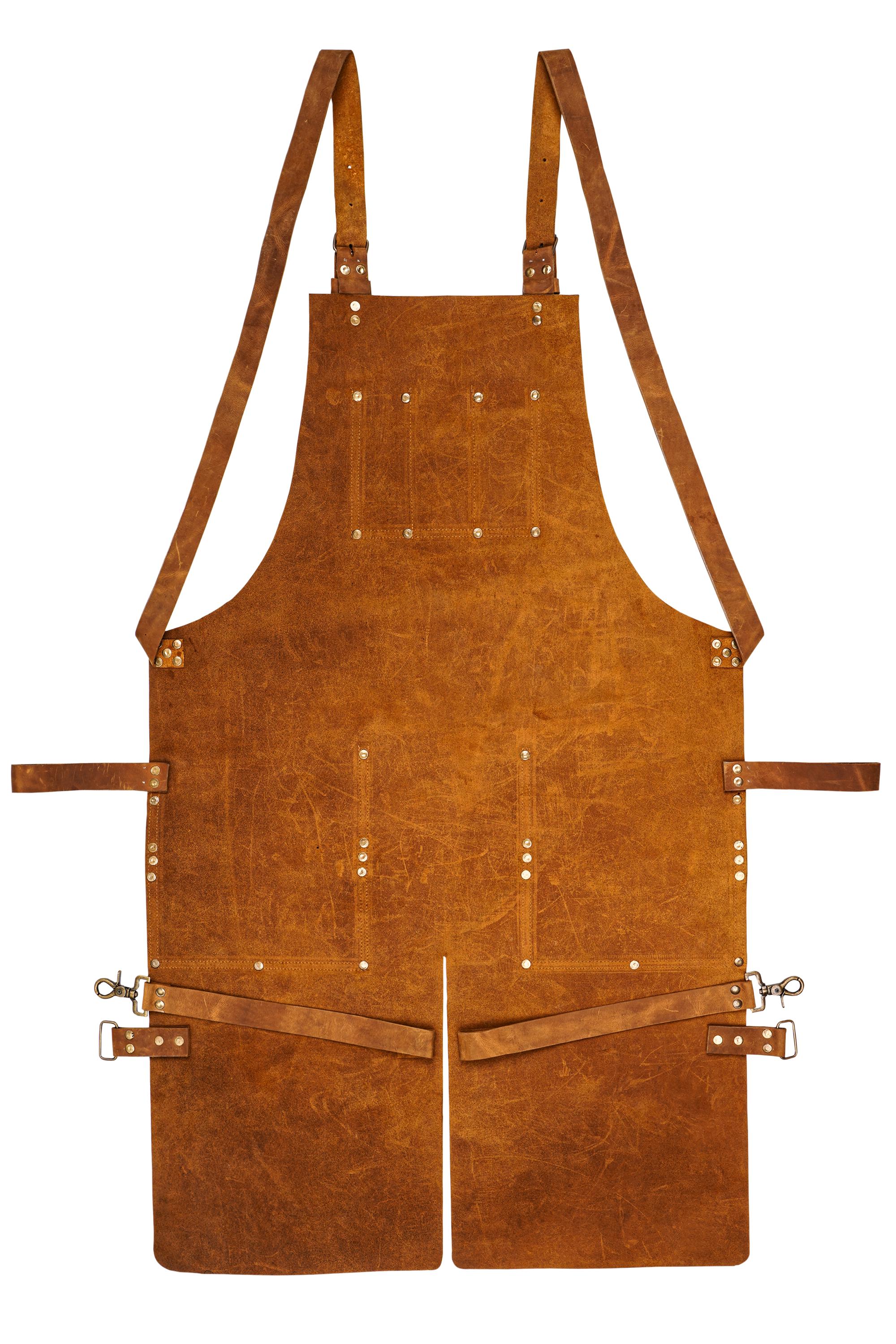 Ironton Leather Welding Apron - Extra Large, Brown | Northern Tool