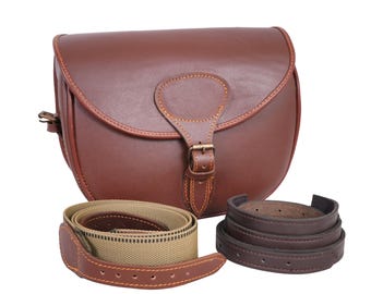 Handgefertigte Leder-Patronentasche aus Premium-Rindsleder – Jagdtasche für 12 Gauge, Munitions- & Schrotbeutel, Jagdzubehör Geschenkidee